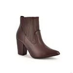 Bota Cano Curto Couro Café 