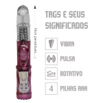 *Vibrador Rotativo 36 Vibrações SI (5275). - Roxo