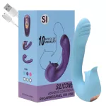 Vibrador De Ponto G e Clitóris Recarregável SI (7214) - Azul
