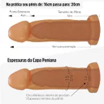 Capa Peniana de16cm Para 20cm Com Cinta (AC029D-ST257). - Bege