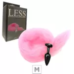 Plug de Plástico M Less Preto Com Cauda (HA169P) - Rosa