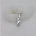 Plug de Plástico G Less Cromado Com Cauda (HA170C) - Branco
