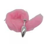 Plug de Plástico G Less Cromado Com Cauda (HA170C) - Rosa