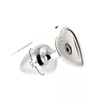 Plug Metálico Personalité Coração Com Duas Pedras - (HA189) - Cromado