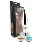 Plug Metálico Slim Personalitté Com Duas Pedras (HA188). - Cromado