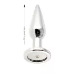Plug Metálico Slim Personalitté Com Duas Pedras (HA188). - Cromado