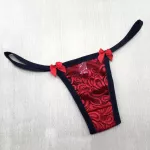 *Calcinha Cris (MAR0105) - Vermelho c/ Preto