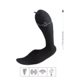 Vibrador Recarregável Com Pulsação e Controle (YSFG239) - Preto