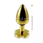 *Plug Metálico Com Pedra Variadas Flower (LM09) - Dourado