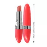 Vibrador Formato De Batom VP (MV017-ST380) - Vermelho