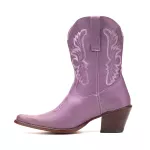 Bota Texana Feminina Couro Plume Lilas - Silverado Botas