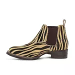 Botina Feminina Conforto Couro Estampado Tigre - Silverado Botas