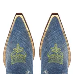 Bota Texana Masculina Tecido Jeans Azul - Silverado Botas