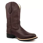 Bota Texana Masculina Couro Floater Chocolate Lisa - Silverado Botas