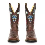 Bota Texana Feminina Couro Fóssil Tabaco - Silverado Botas