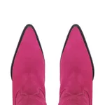 Bota Texana Feminina Couro Nobuck Pink Lisa - Silverado Botas