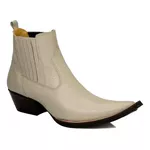 Botina Masculina Couro Floater Marfim - Silverado Botas