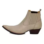 Botina Masculina Couro Floater Marfim - Silverado Botas