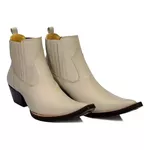 Botina Masculina Couro Floater Marfim - Silverado Botas