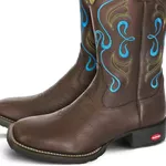 Bota Texana Masculina Couro Floater Chocolate - Silverado Botas