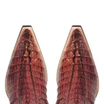 Botina Exótica Masculina Couro Jacaré Pinhão - Silverado Botas