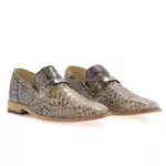 Sapato Exótico Masculino Couro Pithon Natural Chumbo Linha Classic - Silverado Botas