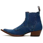 Botina Masculina Tecido Jeans Azul - Silverado Botas