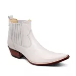 Botina Masculina Couro Floater Branco - Silverado Botas