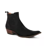 Botina Masculina Couro Nobuck Preto - Silverado Botas