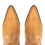 Botina Feminina Exótica Couro Barriga Avestruz Whisky - Silverado Botas