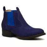 Botina Infantil Couro Nobuck Azul - Silverado Botas