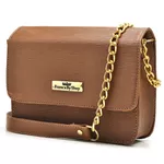 Kit Com 2 Bolsas Femininas Transversais e 1 Carteira Marrom