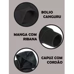 Moletom Preto Estampa Frente Gatinhos Fofos