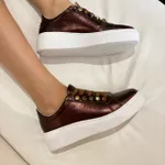 TENIS METALIZADO BROW ELASTICO E STRASS TOPAZIO