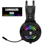 Headset Gamer Garen Eg-320 Evolut LED Rainbow Com Fio Over-ear