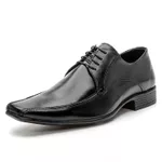 Sapato Social Masculino em Couro Bico Fino Sofisticado Preto