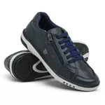 Tênis Sapatenis Masculino Casual Ziper Lateral Marinho