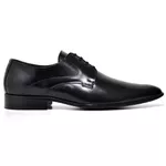 Sapato Social Executivo Classico Sola Couro Preto