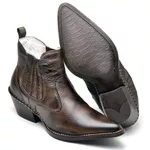 Bota Country Masculina Bico Fino Top Franca Shoes Cafe