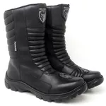 Coturno Militar Motociclista C/ Zíper Bota Tático Semi Impermeavel Cano Médio Preto