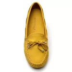 Mocassim Drive Sapatilha Feminina Via Confort Couro Amarelo