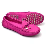 Mocassim Drive Sapatilha Feminina Via Confort Couro Pink