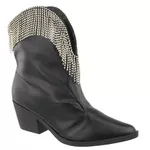 Bota Feminina Texana Cano Curto Com Strass