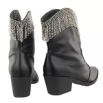 Bota Feminina Texana Cano Curto Com Strass