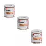 Kit 3 Fitas Micropore 1533 3M 5cm x10m Bege
