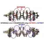 Virabrequim motor Palio, Uno 1.0 8V Fire - 46778915
