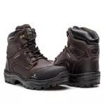 Bota Segurança Masculina C.A em Couro Legítimo 2191 UnderSports Óleo Marrom