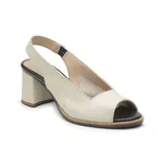 Sandália Peep Toe - ELEGÂNCIA - Off White e Preto - 177.31 