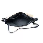 Bolsa de Couro - LOTUS - Azul Marinho e Off White