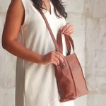 Bolsa de Couro - CELEBRAR - Chocolate